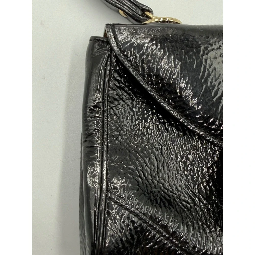 Kate Spade Black Patent Leather‎ Wristlet Clutch Y2K Indie Sleaze Bag